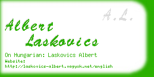 albert laskovics business card